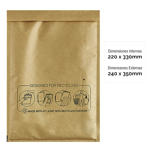 FELLOWES Pack de 10 unidades Bolsa burbujas Nº-16 220x330 7375601