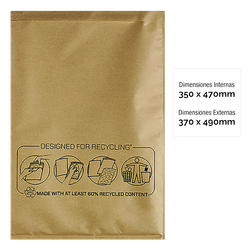 FELLOWES Pack de 10 unidades Bolsa burbujas Nº-20 350x470 7376001