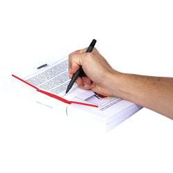 FELLOWES Pack de 100 Fasteners de plástico D-Clip Rojo 1189301