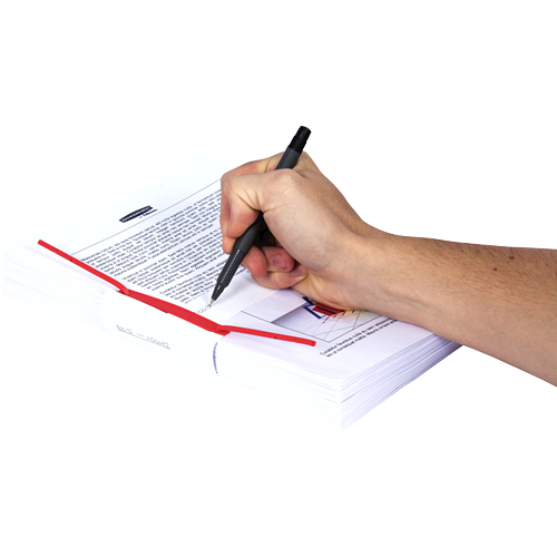 FELLOWES Pack de 100 Fasteners de plástico D-Clip Rojo 1189301