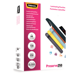 FELLOWES Pack de 100 Fundas Plastificar 250 micras Brillo A4  5401802