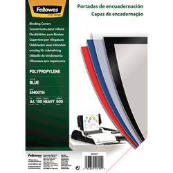 FELLOWES Pack de 100 portadas PP Azul A4 450 micras 54771