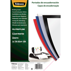 FELLOWES Pack de 100 portadas PP transparente A4 450 micras 54770