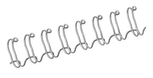 FELLOWES Pack de 100 wires Plata 6 mm 54450
