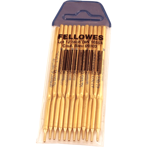 FELLOWES Pack de 12 recargas bolígrafo color Azul 0910301