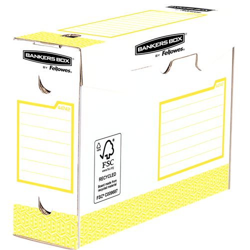FELLOWES Pack de 20 Cajas de archivo definitivo A4+ 100MM extra resistente Amarillo 4474202