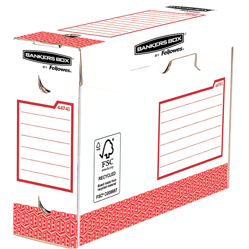 FELLOWES Pack de 20 Cajas de archivo definitivo A4+ 100MM extra resistente Rojo 4474102