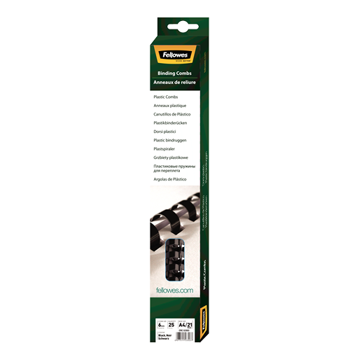FELLOWES Pack de 25 canutillos Blancos 6 mm 5330003