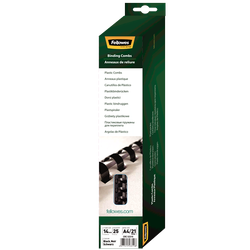 FELLOWES Pack de 25 canutillos Negros 14 mm 5331902