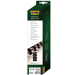 FELLOWES Pack de 25 canutillos Negros 16 mm 5332302