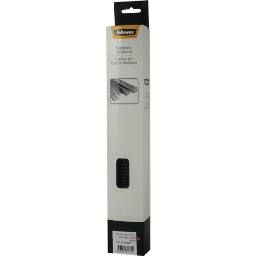 FELLOWES Pack de 25 espirales metálicas Negras 16 mm 6004302