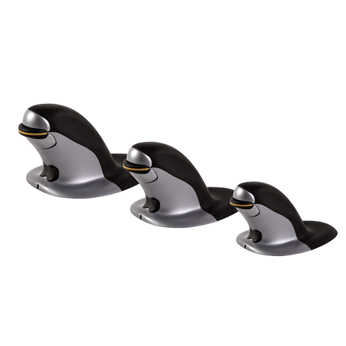 FELLOWES Ratón ergonómico vertical inalámbrico Penguin, tamaño M 9894701