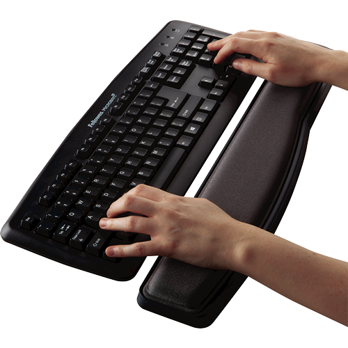 FELLOWES Reposamuñecas teclado ajustable Premium gel Grafito 9374201