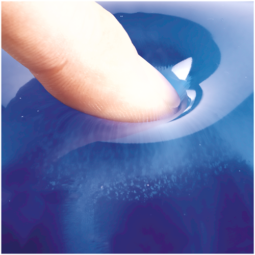FELLOWES Reposamuñecas teclado gel Crystal® Azul 9113709