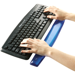 FELLOWES Reposamuñecas teclado gel Crystal® Azul 9113709