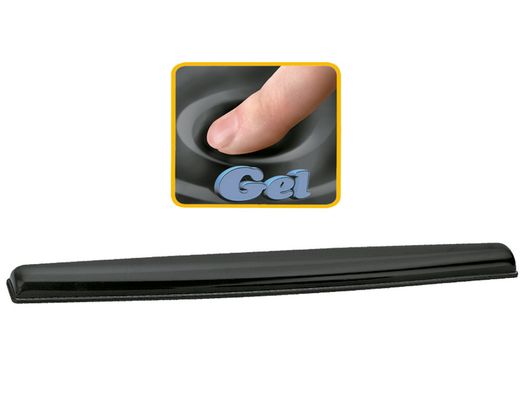 FELLOWES Reposamuñecas teclado gel Crystal® Negro 9112201