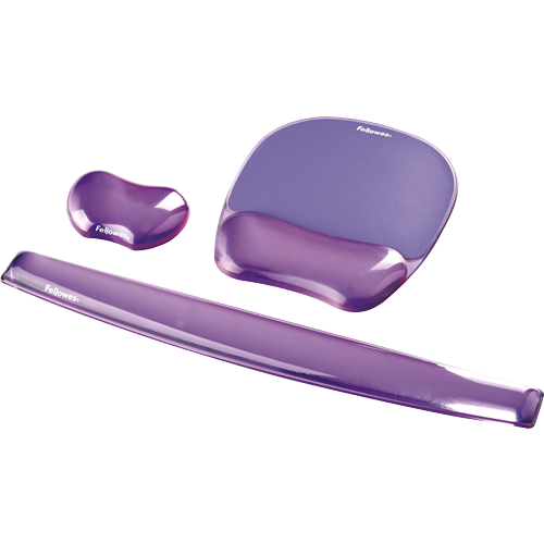 FELLOWES Reposamuñecas teclado gel Crystal® Violeta 9143703