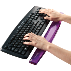 FELLOWES Reposamuñecas teclado gel Crystal® Violeta 9143703