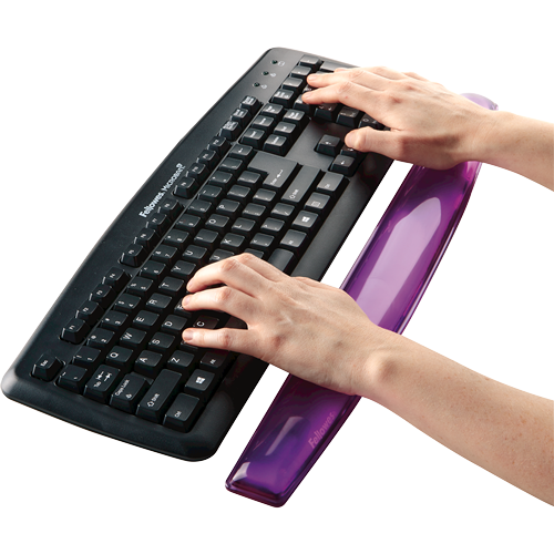 FELLOWES Reposamuñecas teclado gel Crystal® Violeta 9143703