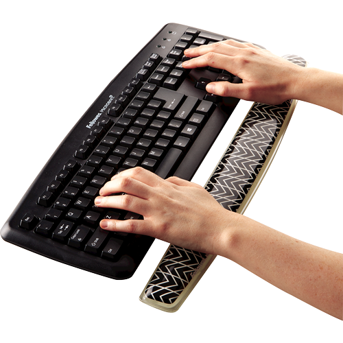 FELLOWES Reposamuñecas teclado Photo Gel Gris 9653601
