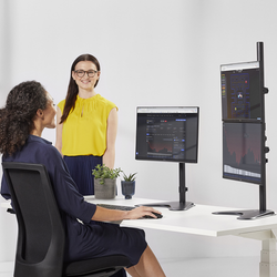 FELLOWES Soporte con peana para monitor doble en vertical Professional Series  8044001