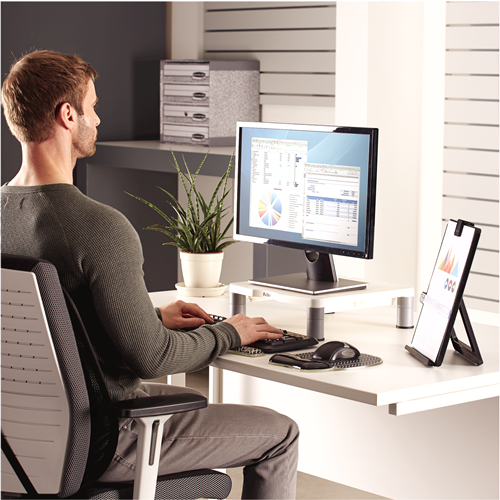 FELLOWES Soporte para monitor estándar gris 91712
