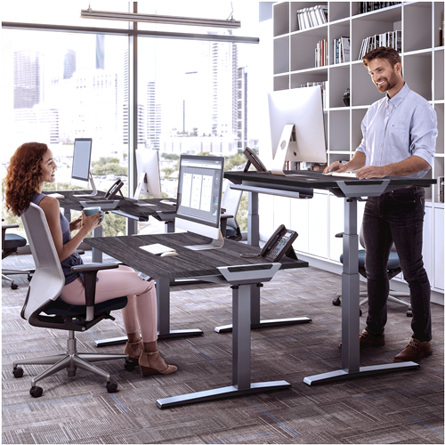 FELLOWES Tablero para mesa regulable en altura Roble 160x80cm 9871001