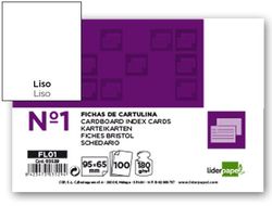 Ficha Liderpapel Lisa Nº1 65X95Mm Paquete de 100 180G