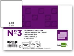 Ficha Liderpapel Lisa Nº3 100X150Mm Paquete de 100 180G