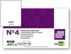 Ficha Liderpapel Lisa Nº4 125X200Mm Paquete de 100 180G
