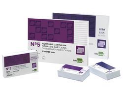 Ficha liderpapel lisa nº5 160x220mm (paquete de 100) 180g