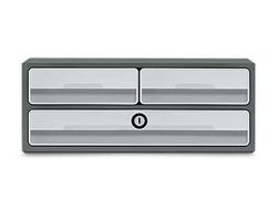 Fichero cajones de sobremesa cep moov up reciclado 80% con cerradura reciclado 80% 3 cajones color gris