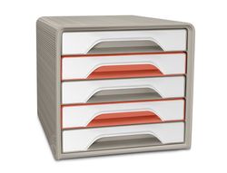 Fichero cajones de sobremesa cep terra nova 5 cajones smoove colores surtidos 360x288x271 mm