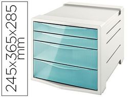 Fichero cajones de sobremesa esselte colour ice plastico 4 cajones color azul 245x365x285 mm