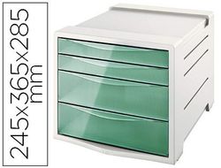 Fichero cajones de sobremesa esselte colour ice plastico 4 cajones color verde 245x365x285 mm