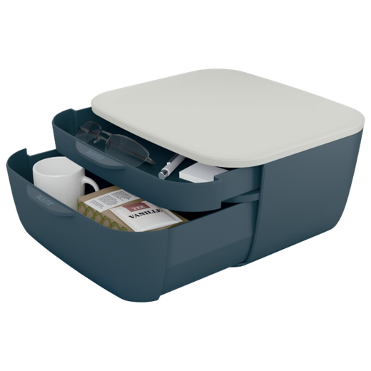 Fichero cajones de sobremesa leitz cosy 2 cajones gris