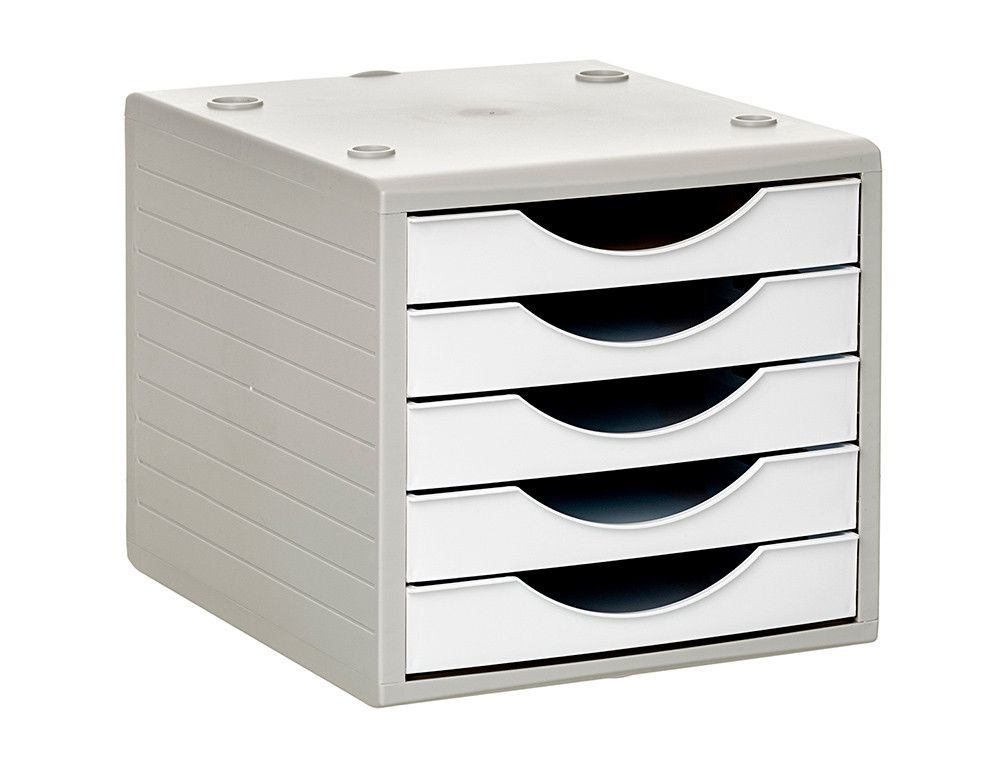 Fichero cajones de sobremesa q-connect 5 cajones color blanco opaco 270x340x260 mm