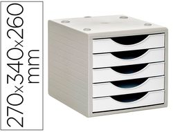 Fichero cajones de sobremesa q-connect 5 cajones color blanco opaco 270x340x260 mm