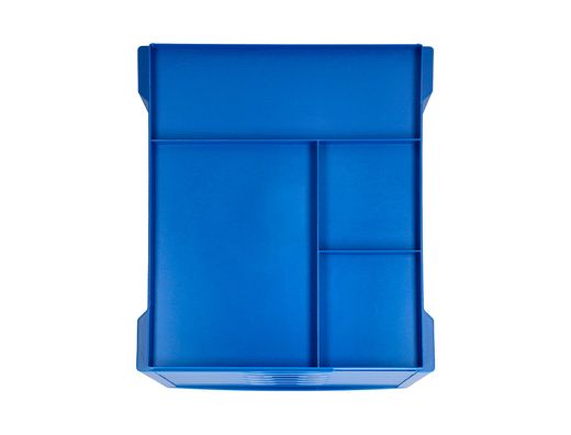 Fichero cajones de sobremesa q-connect bandeja organizadora superior 6 cajones color azul opaco