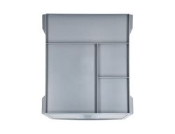 Fichero cajones de sobremesa q-connect bandeja organizadora superior 6 cajones color gris opaco