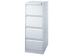 Fichero Cajones de Suelo Metal 4 Cajones 132 cm Alto 65 cm Prof 47,5 Ancho Color Gris 75 Guias Telescopic Antivuelc