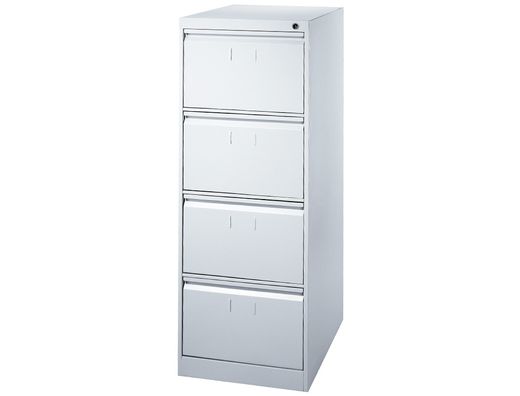 Fichero Cajones de Suelo Metal 4 Cajones 132 cm Alto 65 cm Prof 47,5 Ancho Color Gris 75 Guias Telescopic Antivuelc