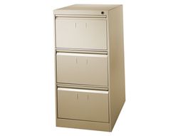 Fichero Cajones de Suelo Metalico de 3 Cajones 101 Alto,65 Prof. 47,5 Ancho Color Beige N.34 Antivuelco