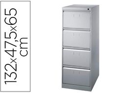Fichero cajones de suelo metalico de 4 cajones 132cm alto,65cm prof.47,5ancho guias telescopicas antivuelco