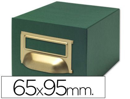 Fichero Fichas Tela Verde 500 Fichas N.1 -Tamaño 65X95 Mm
