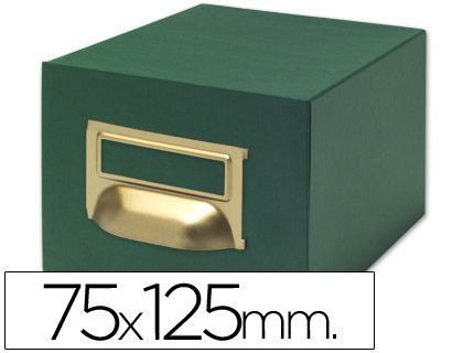 Fichero Fichas Tela Verde 500 Fichas N.2 -Tamaño 75X125 Mm