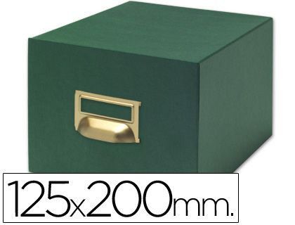 Fichero Fichas Tela Verde 500 Fichas N.4 -Tamaño 125X200 Mm
