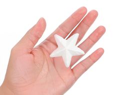 Figura de espuma blanca liderpapel estrella de 4 cm bolsa con 6 unidades