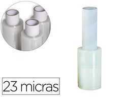 Film extensible manual ancho 100 mm espesor 23 micras 440 g transparente.