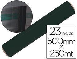 Film Extensible Manual Bobina -Ancho 500 Mm. -Largo 250 Mt Espesor 23 Micras Negro